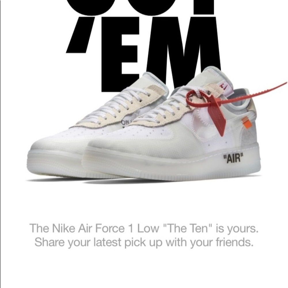 Off White x Air Force 1 the ‘Low Ten’